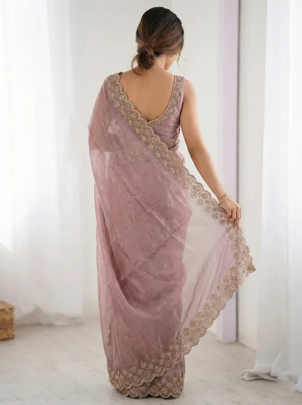 Nude_Pink_Embroidered_Georgette_Saree_With_Blouse_For_Women