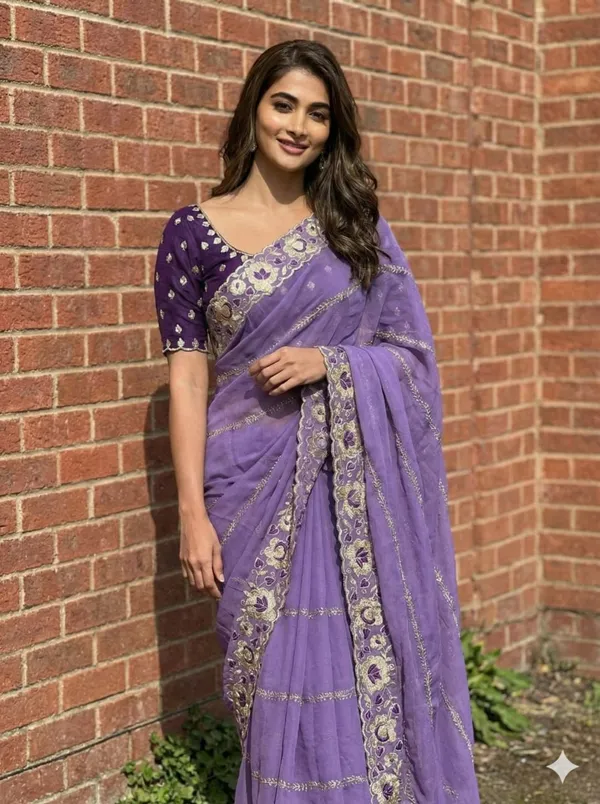 Purple_Embroidered_Organza_Saree_For_Women