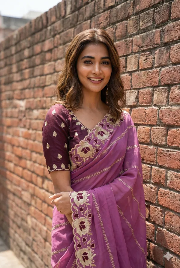 Mauve_Pink_Embroidered_Georgette_Saree_With_Blouse_For_Women