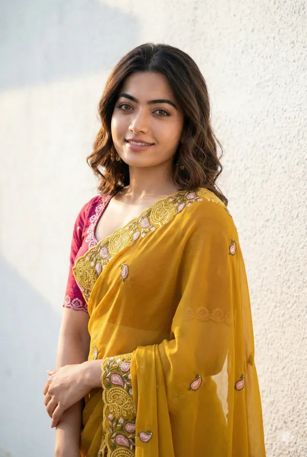 Yellow_Embroidered_Georgette_Saree_For_Women