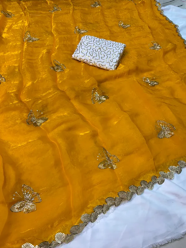 Yellow_Embroidered_Organza_Saree_For_Women