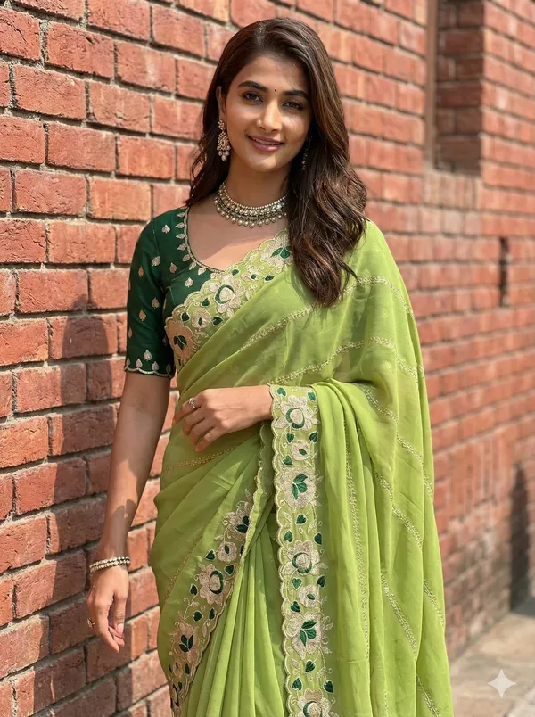 Light_Green_Embroidered_Georgette_Saree_For_Women