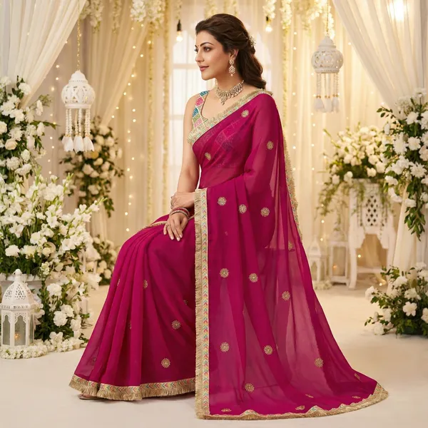 Pink_Embellished_Georgette_Saree_For_Women