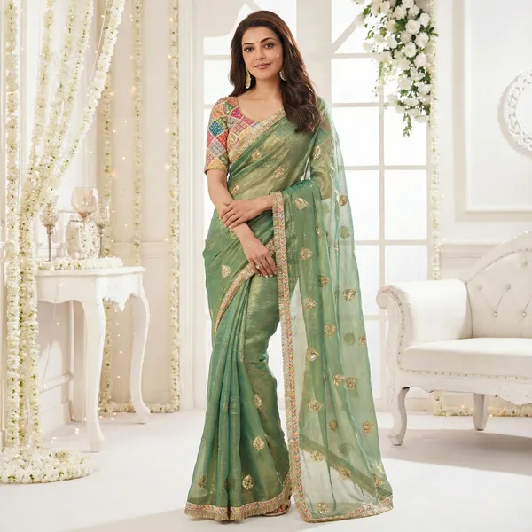 Pink_Embroidered_Georgette_Saree_For_Women