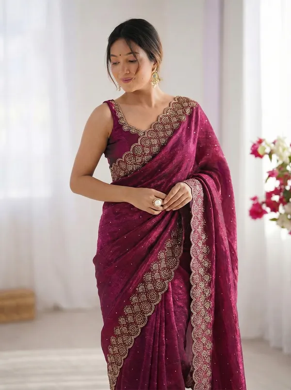 Purple_Embroidered_Georgette_Saree_For_Women