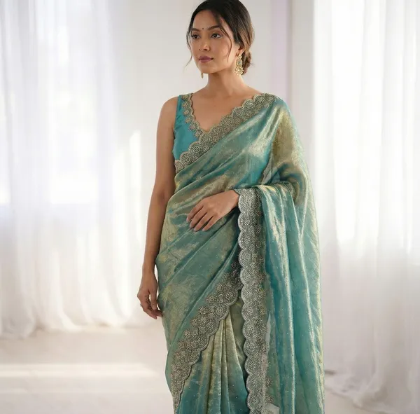Sea_Green_Embroidered_Georgette_Saree_For_Women