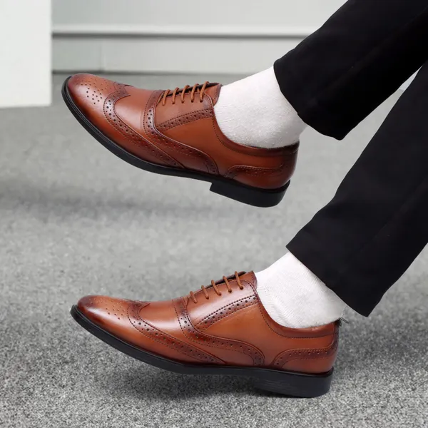 Tan_Genuine_Leather_Premium_Casual_Shoes_For_Men