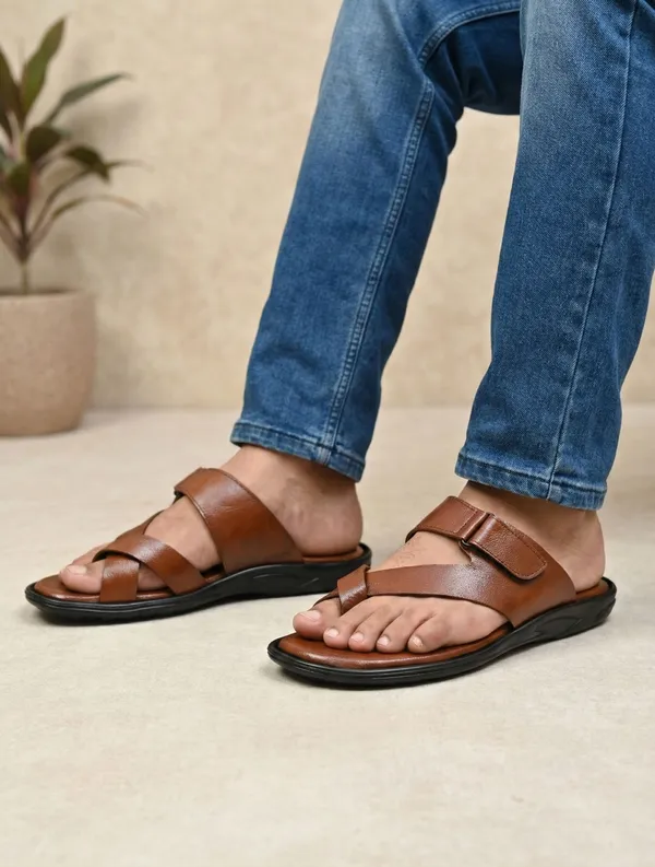 Tan_Genuine_Leather_Premium_Casual_Slipper_For_Men