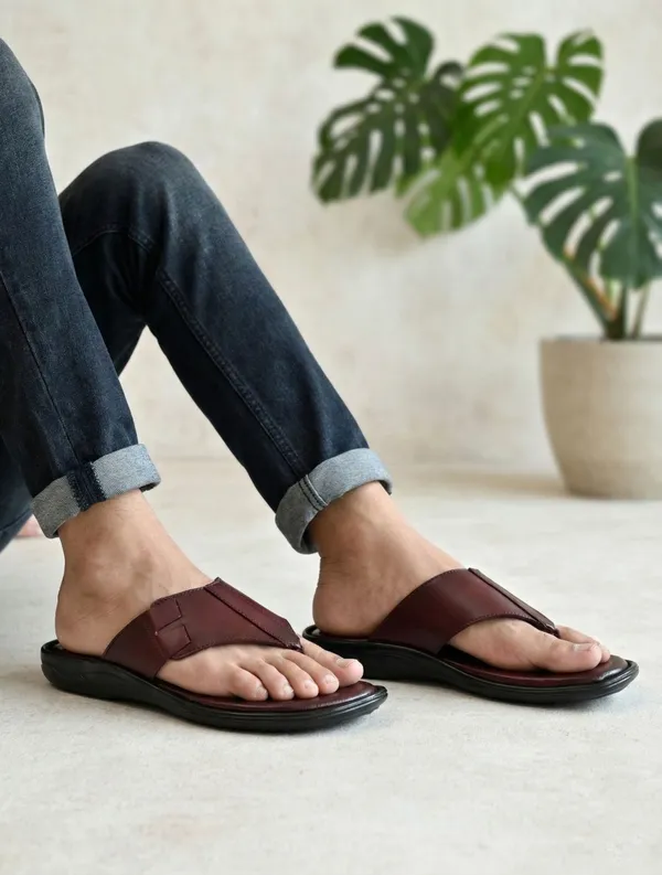 Brown_Genuine_Leather_Premium_Casual_Slippers_For_Men