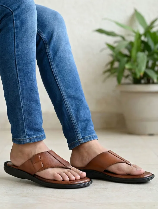 Tan_Genuine_Leather_Premium_Casual_Slippers_For_Men