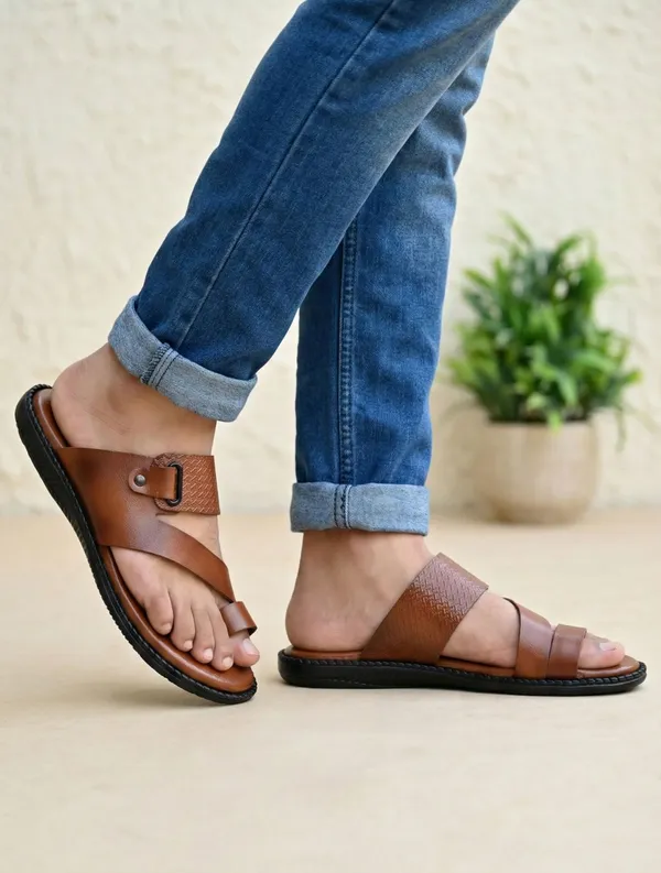 Tan_Genuine_Leather_Premium_Casual_Slippers_For_Men