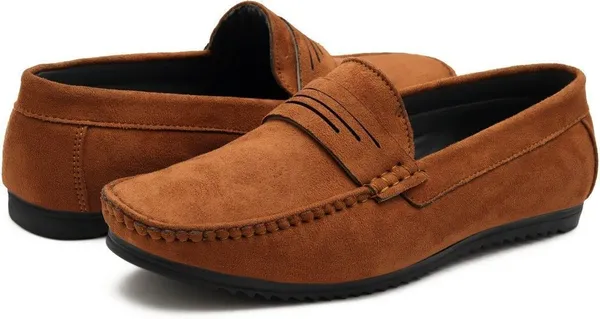 Tan_Suede_Premium_Casual_Loafers_For_Men