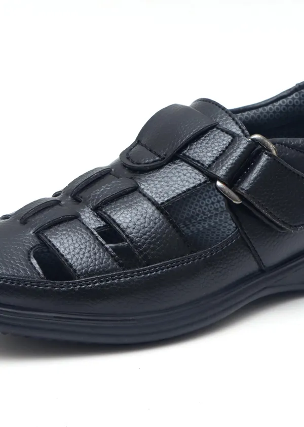 Black_Synthetic_Leather_Premium_Casual_Sandals_For_Men