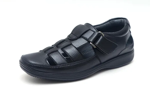 Black_Synthetic_Leather_Premium_Casual_Sandals_For_Men