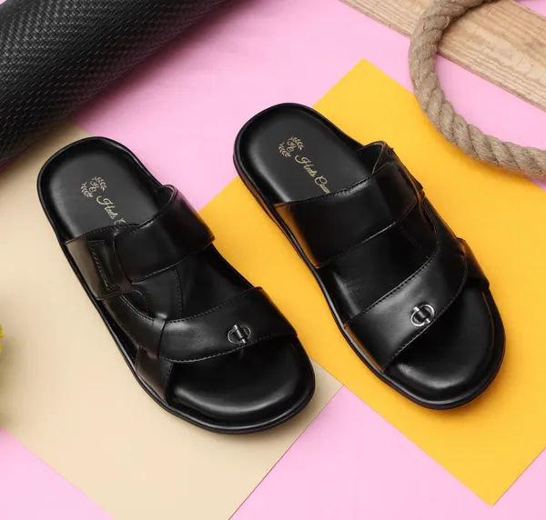 Black_Leather_Solid_Premium_Slippers_For_Men