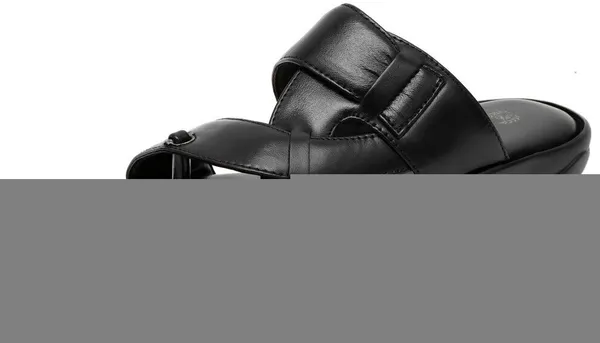 Black_Leather_Solid_Premium_Slippers_For_Men