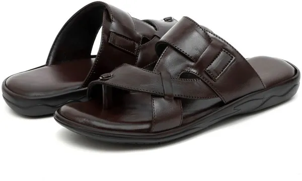Brown_Genuine_Leather_Solid_Premium_Slippers_For_Men