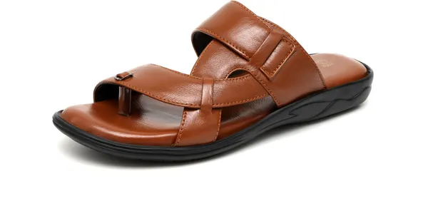 Tan_Leather_Solid_Premium_Slippers_For_Men
