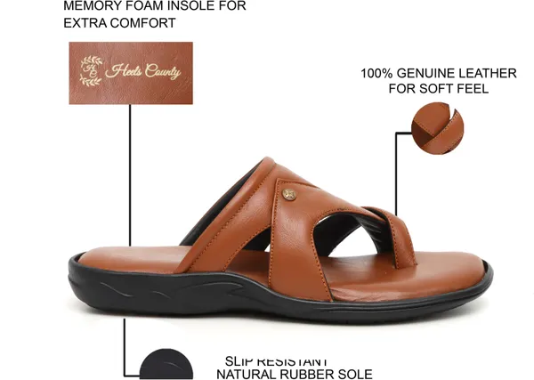 Tan_Genuine_Leather_Solid_Premium_Slippers_For_Men