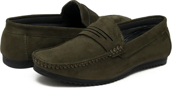 Olive_Green_Suede_Premium_Casual_Loafers_For_Men