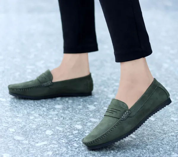 Olive_Green_Suede_Premium_Casual_Loafers_For_Men