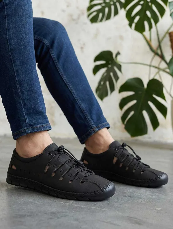Black_Artificial_Leather_Premium_Casual_Slide_Sandal_For_Men