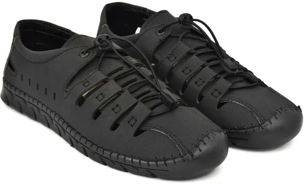 Black_Artificial_Leather_Premium_Casual_Slide_Sandal_For_Men