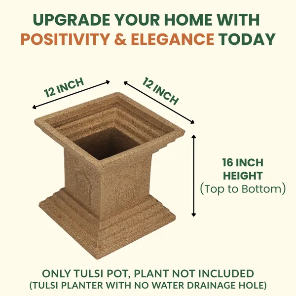 GARDENBASICS_Tulsi_Pot_for_Home_|_Heavy_Duty_Tulsi_Kota_|_UV_Protected_Tulsi_Planter_|_Pooja_Plants_Gamla_for_Office_|_Puja_Pots_|_Traditional_Tulasi_Stand_for_Indoor_&_Outdoor_Use_|_Sand_Dune