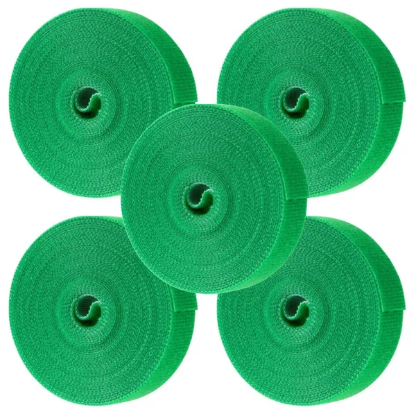 Plant_Ties__Reusable_Adjustable_Gentle_Plants_Supports_For_Effective_Growing__Multi-Use_Support_Tie_Tape_For_Gardening_Wire_Organizer_Cable_Management_(1_Mtr_X_12_Mm_-_5_Roll)_Green