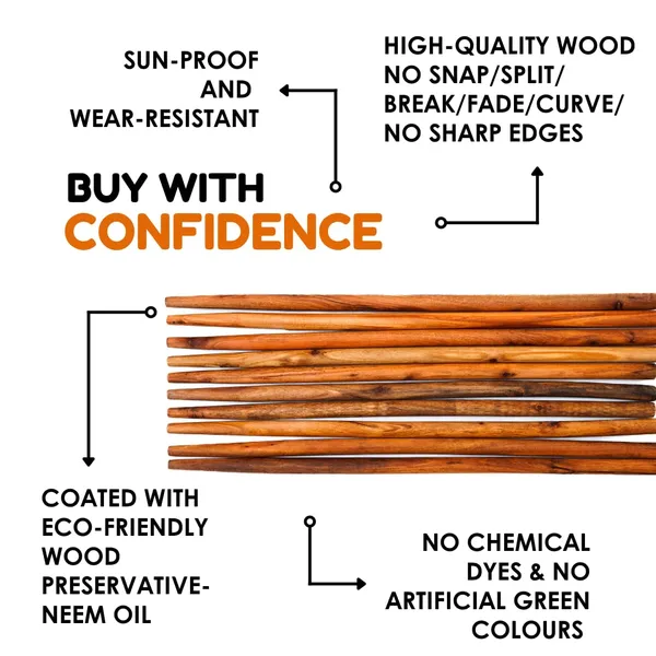 Product_Summary_Gardenbasics_Wooden_Plant_Support_Sticks_2_Feet_Hardwood_Plant_Stakes_For_Pots_5_Pcs_Plant_Ties_For_Climbers_10_Pcs_Natural_Wood_Potted_Plants_Stick_For_Creeper_With_Twist_Tie