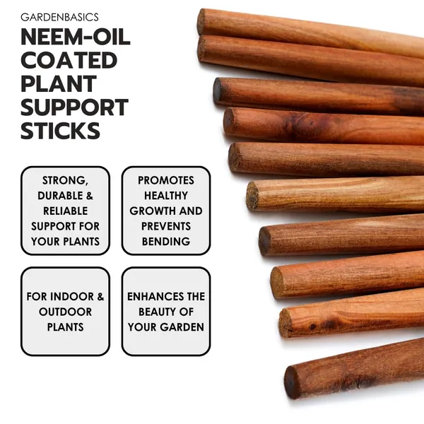 Product_Summary_Gardenbasics_Wooden_Plant_Support_Sticks_2_Feet_Hardwood_Plant_Stakes_For_Pots_5_Pcs_Plant_Ties_For_Climbers_10_Pcs_Natural_Wood_Potted_Plants_Stick_For_Creeper_With_Twist_Tie
