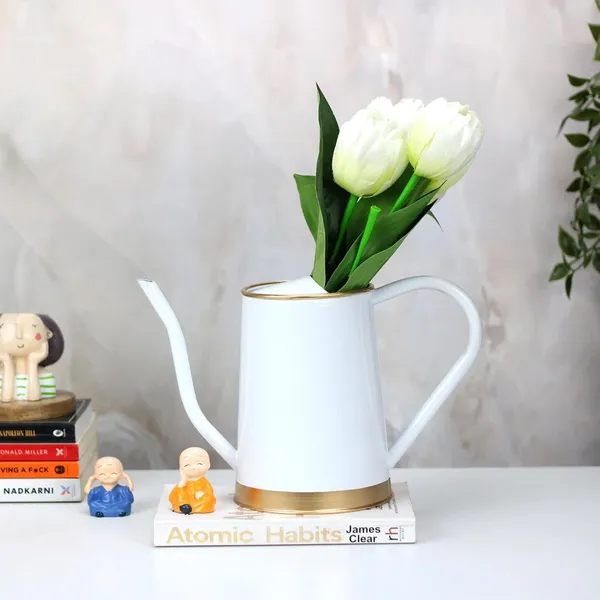 Watering_Can_For_Plants_Metal_Watering_Can_With_Long_Spout_Flower_Watering_Pot_For_Home_Gardening_Terrace_Garden_Accessories_Garden_Water_Can_For_Indoor_White_1_5_Litre