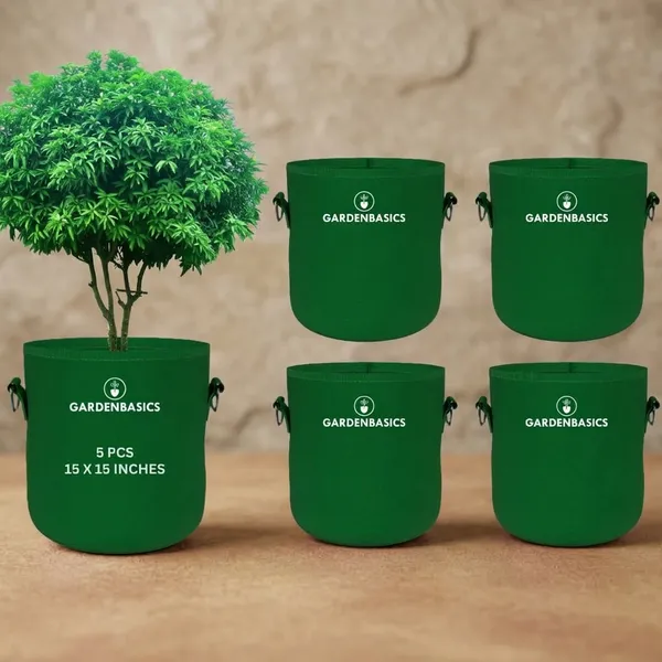 Geo_Fabric_Grow_Bags_|_400_Gsm_Thickened_Nonwoven_Plant_Grow_Bags_|_Grow_Pots_For_Plants_|_Planting_Bags_For_Vegetables_Growing_With_Handles_(5Pcs_15_X_15_Inches)