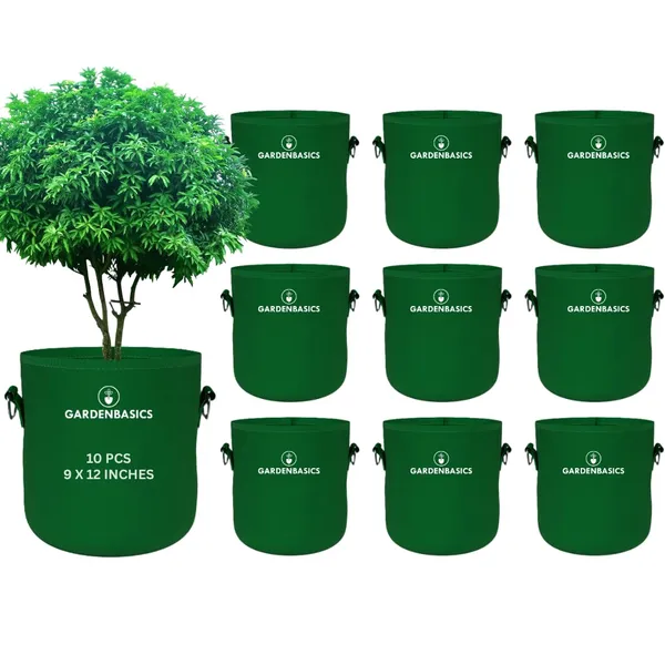Geo_Fabric_Grow_Bags_|_400_Gsm_Thickened_Nonwoven_Plant_Grow_Bags_|_Grow_Pots_For_Plants_|_Planting_Bags_For_Vegetables_Growing_With_Handles_(10_Pcs_9_X_12_Inches)