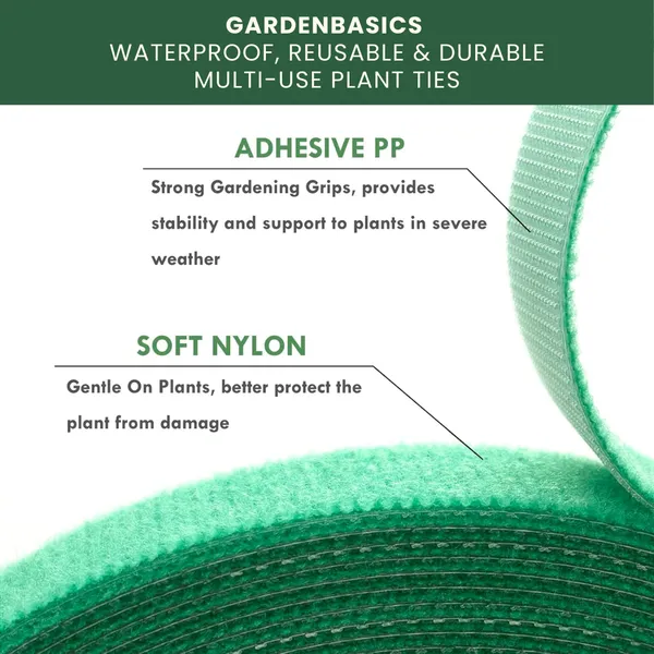 GARDENBASICS_10_Pcs_Plant_Ties_for_Climbers_|_Garden_Ties_|_Gentle_Plant_Support_|_Plant_Tie_Strap_for_Outdoor_Indoor_Climbing_Plants_|_No_Twist_No_Wire_|_Velcro_Tap_for_Creepers_|_Cable_Management