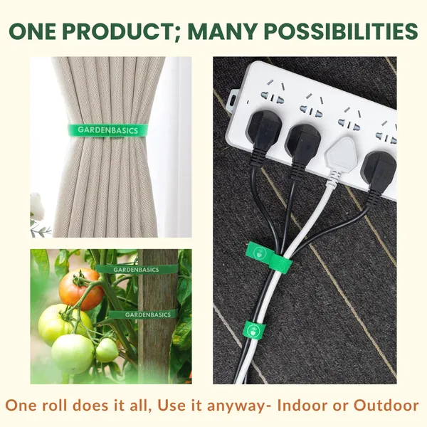 GARDENBASICS_20_Pcs_Plant_Ties_for_Climbers_|_Garden_Ties_|_Gentle_Plant_Support_|_Plant_Tie_Strap_for_Outdoor_Indoor_Climbing_Plants_|_No_Twist_No_Wire_|_Velcro_Tie_Tap_for_Creepers_|_Wire_Organizer