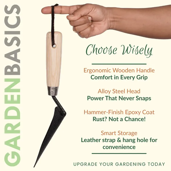 GARDENBASICS_Hand_Trowel_for_Gardening_|_Heavy_Duty_Gardening_Tools_Trowel_|_Garden_Trowel_for_Planting_|_Rust_Free_|_Wooden_Handle_|_Plant_tools_for_Home_Garden_|_Gardening_Tools_Gift_Set