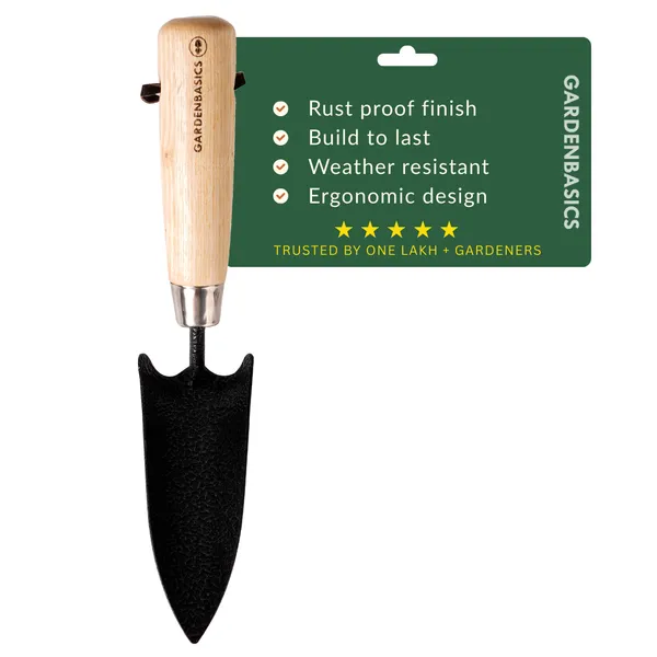 GARDENBASICS_Hand_Trowel_for_Gardening_|_Heavy_Duty_Gardening_Tools_Trowel_|_Garden_Trowel_for_Planting_|_Rust_Free_|_Wooden_Handle_|_Plant_tools_for_Home_Garden_|_Gardening_Tools_Gift_Set