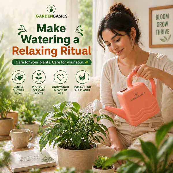 GARDENBASICS_Plant_Watering_Can_2_Litre_|_Water_Spray_Can_with_Sprinkler_Cap_|_Easy_Pour_Long_Spout_|_Leak-Proof_|_Ideal_for_Home,_Balcony_&_Garden_Plants_|_Indoor_Outdoor_Watering_Shower_Jug