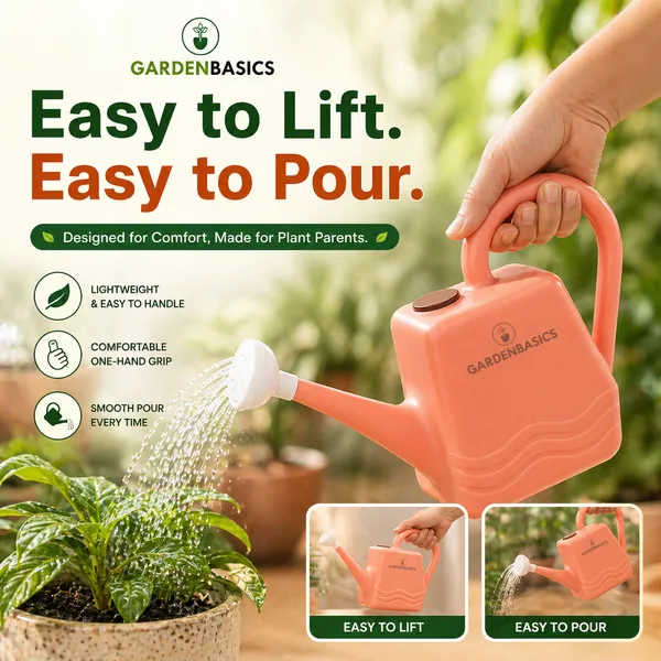 GARDENBASICS_Plant_Watering_Can_2_Litre_|_Water_Spray_Can_with_Sprinkler_Cap_|_Easy_Pour_Long_Spout_|_Leak-Proof_|_Ideal_for_Home,_Balcony_&_Garden_Plants_|_Indoor_Outdoor_Watering_Shower_Jug