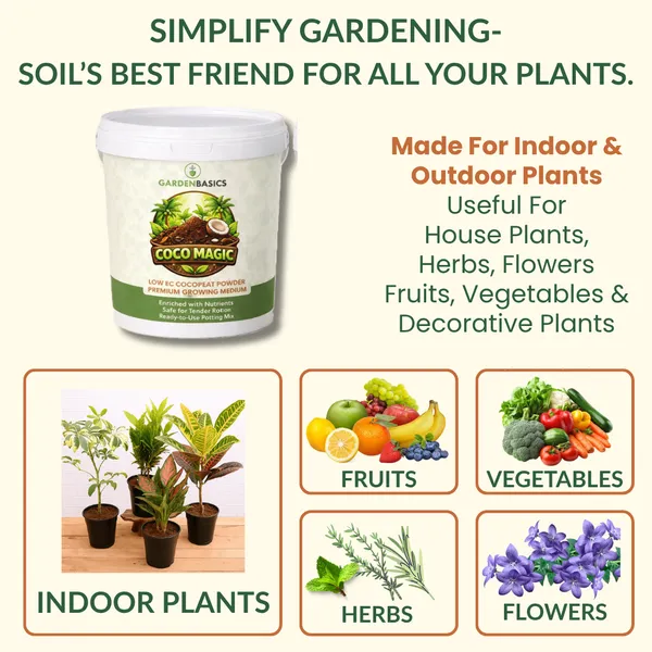 GARDENBASICS_COCO_MAGIC_Cocopeat_Powder_with_Added_Nutrients_|_Ready_to_Use_Organic_Growing_Medium_|_Better_Root_Growth,_Faster_Seed_Germination_|_Natural_Coco_Coir_Soil_Conditioner_for_Plants(2.5_kg)