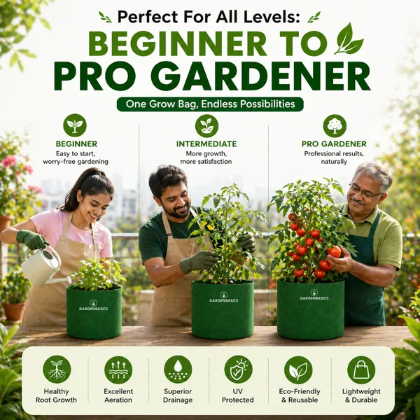 GARDENBASICS_Geo_Fabric_Grow_Bags_|_400_GSM_Thickened_Nonwoven_Plant_Grow_Bags_|_Grow_Pots_for_Plants_|_Planting_Bags_for_Vegetables_Growing_(10_Pcs,_9_X_9_Inches)