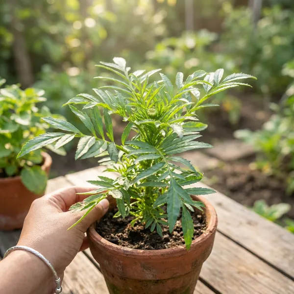 Green_Golden_Glow_Marigold_Plant_For_Indoor