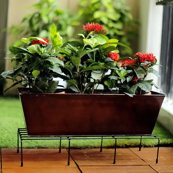 Metal_Rectangle_Flower_plant_stand_for_balcony_(60�20_Cm_/_2_Pc_Set)