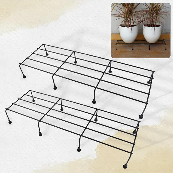 Metal_Rectangle_Flower_plant_stand_for_balcony_(60�20_Cm_/_2_Pc_Set)