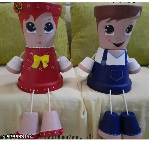 Multicolor_Handcrafted_Luxurious_Terracotta_Doll_Planters_Boy_Girl_Pair_For_Living_Room_Decor_Premium_Painted_Pot_Dolls_Set_2