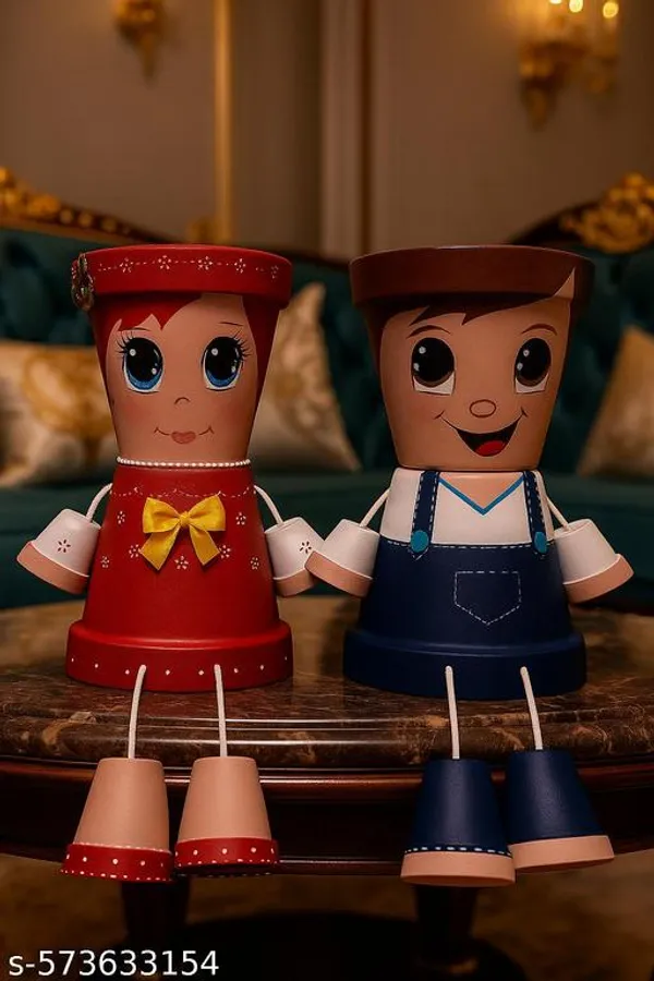 Multicolor_Handcrafted_Luxurious_Terracotta_Doll_Planters_Boy_Girl_Pair_For_Living_Room_Decor_Premium_Painted_Pot_Dolls_Set_2