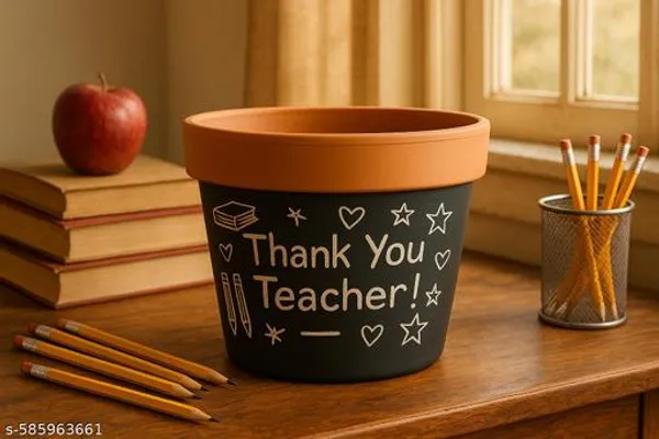 Black_Handmade_Teacher_Day_Gift_Pot_Personalized_Chalkboard_Planter_Sharan_Potique