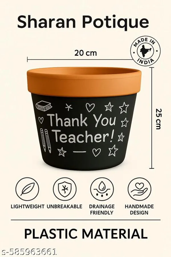 Black_Handmade_Teacher_Day_Gift_Pot_Personalized_Chalkboard_Planter_Sharan_Potique