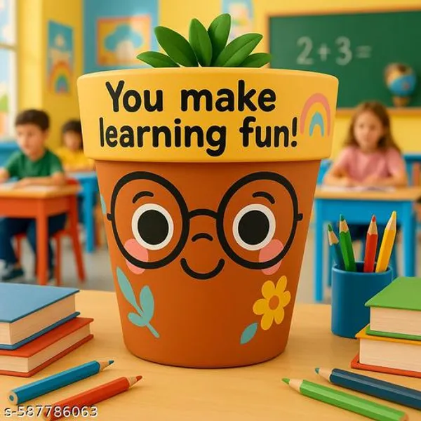 Orange_Cute_Teacher_Appreciation_Plant_Pot_Classroom_Desk_Decor_With_Positive_Quote_You_Make_Learning_Fun_Kids_Room_School_Decoration